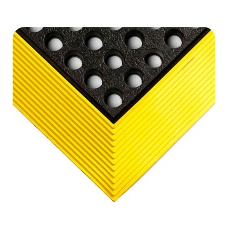 Tennesee Mat Co Wearwell Industrial WorkSafe GR Drainage Mat 5/8in Thick 3' x 4' Black/Yellow Border 476.58X3X4GRBYL